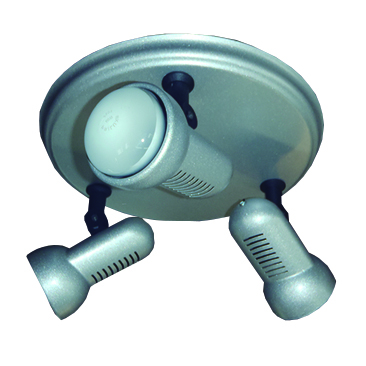 LLUM DECORATIU 7013/3GR FOCO PLAT RODO 3/LL R-63 E-27 GRIS